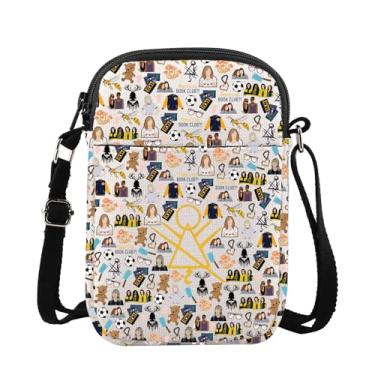 Imagem de G2TUP Bolsa tiracolo para programas de TV de terror Antler Queen Gifts There's No Book Club Gifts Bolsa de ombro com símbolo envelhecido, Não há livro Cb, Ocidental