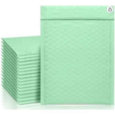Imagem de Envelopes acolchoados YGM Bubble Mailer envelopes de plástico bolha para envio de envelopes de plástico bolha à prova d'água Envelope de plástico de plástico para embalagem a granel (verde, 4 x 8 (10