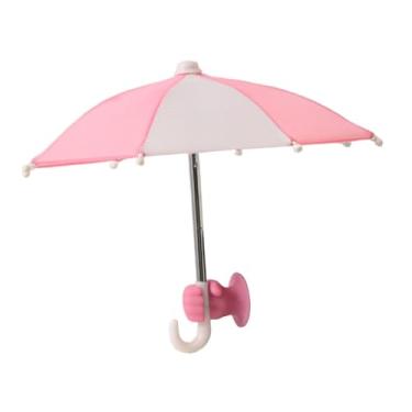 Imagem de oshhni Suporte para guarda-chuva de telefone, capa à prova de chuva, viseira solar, ventosa, suporte para fotografia externa, navegação para carro e, Rosa Branco