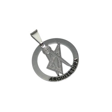 Imagem de Pingente Minha Profissão Arquitetura Arquiteta Níquel