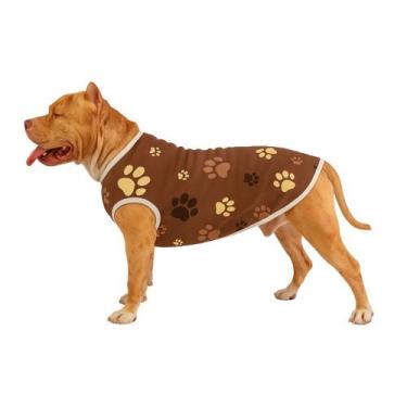 Imagem de Roupa Pet Cães Porte Grande Patas Marrom - LUVY PET, G4 - 30 a 35 KG