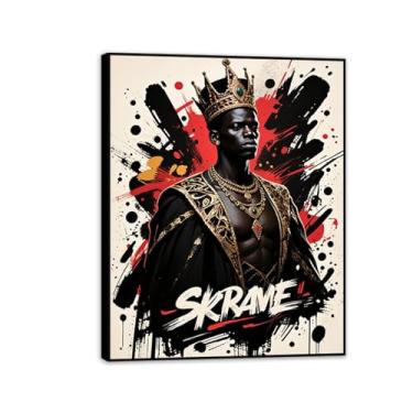 Imagem de Arte de parede de homem negro, arte de parede afro-americana, motivacional, decoração de parede de rei preto, decoração de quarto para homens, pintura moderna em tela, decoração de casa, 65 x 50 cm