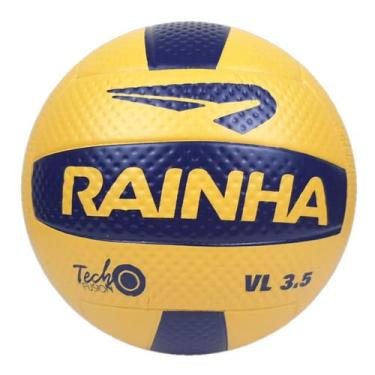 Imagem de Bola de Vôlei de Quadra / Praia Rainha VL 3.5 Oficial, Amarelo e Azul