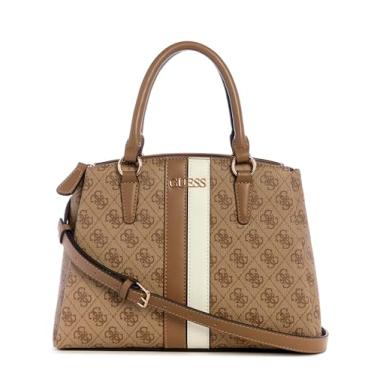 Imagem de GUESS Bolsa Larisha com 3 compartimentos, logotipo Latte