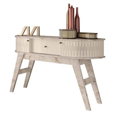 Imagem de Aparador para Sala de Estar Ferrara Calacata Off White - CASA H