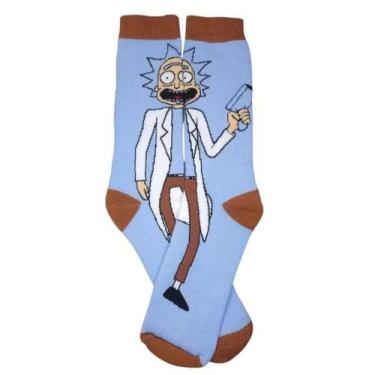 Imagem de Meia divertidas rick and morty unissex longa algodão academia sport sk