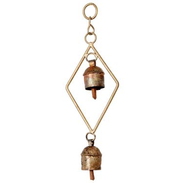 Imagem de Daddy Shoppe - Anel de pendurar feito à mão com sinos de nana para decoração de ambientes externos em interiores e jardins