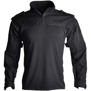 Imagem de Camiseta Tática Militar Masculina De Manga Comprida Swat Soldados Respirável Camiseta De Combate De Secagem Rápida Roupas De Airsoft Camisas Do Exército Dos Eua Para Homem, Black, S