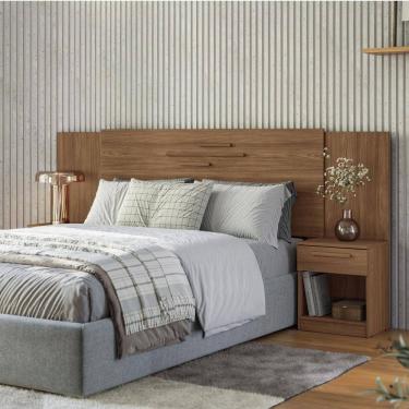 Imagem de Cabeceira para Cama Box Casal Santos Andirá Loanda com 2 Gavetas – 256cm de largura