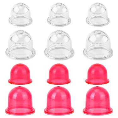 Imagem de 12 Peças Bomba Escorva para Walbro Zama, Lâmpadas Escorva Carburador Peças Substituição Acessórios Bolbo para Motosserra Aparador Soprador Corta-Relva Combustível (Vermelho, Claro)