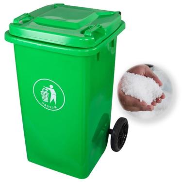 Imagem de Lixeira Externa 100L 120L 240L Com Rodas Lata Lixo Grande Para Serviços Pesados Com Tampa Lata Lixo Comercial Para Varanda Quintal Deck Pátio(Green,140L)