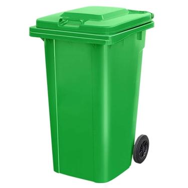 Imagem de Grande Lata Lixo O Lata Lixo Plástico Ao Ar Livre Lata Lixo Cilíndrica Longa Grande Capacidade Com Tampa Com Rodas Lata Lixo Verde Ao Ar Livre(100L)