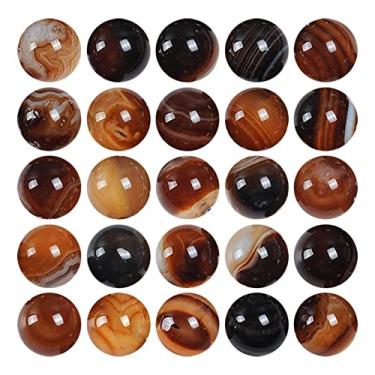 Imagem de Miçangas de pedra redondas de ágata natural de café de 6 mm para fazer pulseiras joias aproximadamente 62/peças