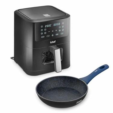 Imagem de ICHEF Polishop Fritadeira Elétrica Airfryer Smart Vision 6L (110 Volts) e Panela Home Azul Saute Petit 20cm