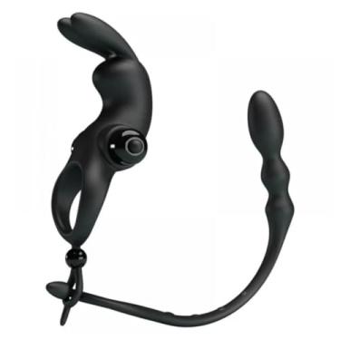 Imagem de Anel Peniano 12 Vibrações E Plug Anal Estimulador De Próstata Brinquedo Íntimo Vibrador para Casais AN063