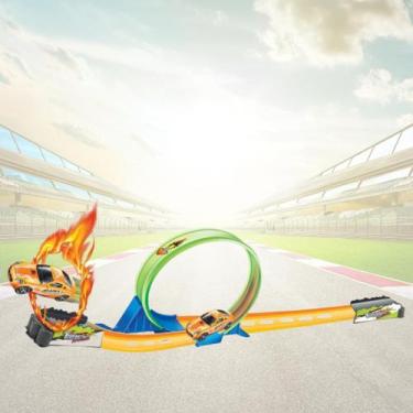 Imagem de Pista de Corrida com Lançador Loop 360º Carrinho Estrada Brinquedo Cri