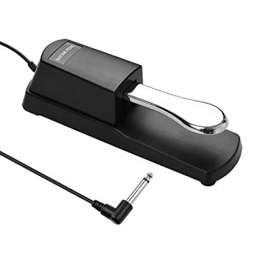 Imagem de Chusui Piano Sustain Pedal Teclado Pedal Damper 6.35mm Plug Compatível com Casio Yamaha Roland Órgão Eletrônico Teclados MIDI Pianos Digitais