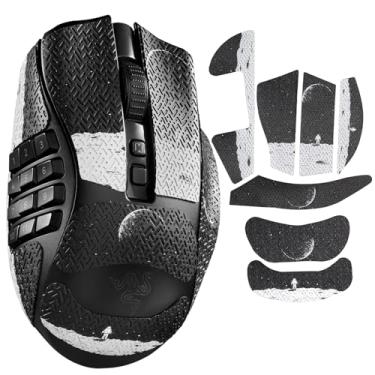 Imagem de IMMOENUC Adesivo de fita adesiva de mouse para Razer Naga V2 Pro Mouse sem fio para jogos antiderrapante, autoadesivo, pré-cortado, resistente ao suor (padrão terra)