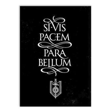Imagem de Placa Decorativa Si Vis Pacem Para Bellum Frase Latim Decoração Poster Quarto Sala