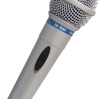 Imagem de Microfone Profissional Com Fio 5 Metros Mc-200 Prata - LESON