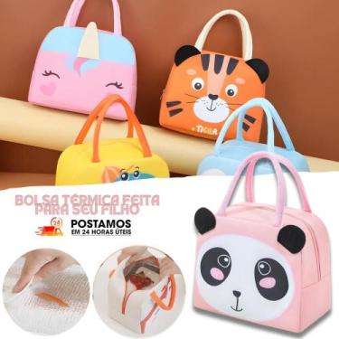 Imagem de Bolsa Térmica Lancheira Infantil Para Escola Portátil Com Isolamento T