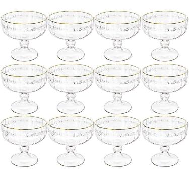 Imagem de Taça de Sobremesa em Cristal Imperial Fio de Ouro 200mL 12 peças - Lyor