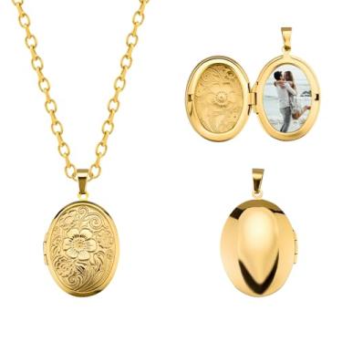 Imagem de YangQian Colar com pingente de imagem para mulheres, aniversário, Natal, noivado, casamento, aniversário, presente romântico para namorada, esposa, noivo, Zinco, Sem Pedra Preciosa