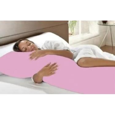 Imagem de Travesseiro Corpo 100% Silicone Xuxão Grande 1,35 x 0,48M - Rosa