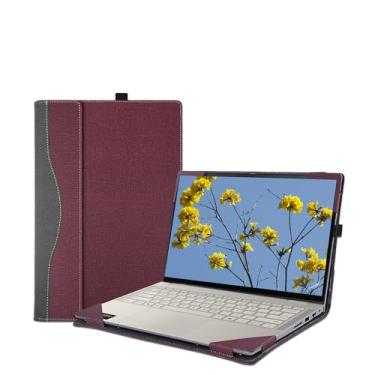 Imagem de Capa de laptop para notebook Lenovo Yoga 7 2 em 1 14ILL10/14AKP10 [não serve para outros modelos], acessórios de bolsa protetora de couro PU (vinho, 35.6 cm)