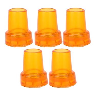 Imagem de Pontas de Cana, 5 PCS 22mm Pontas de Cana de ângulo único Acessórios de Cana Pontas de Muleta Imitação de Textura de Pneu Preservativo Borracha Antiderrapante Translúcida Pontas