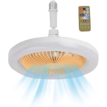 Imagem de Ventilador quarto bebe pequenos ambientes de teto luz ring light led f