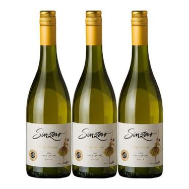 Imagem de Combo de 3 Garrafas de Vinho Branco Chardonnay sem álcool com 750 ml -