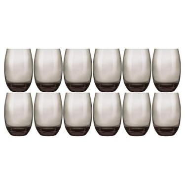 Imagem de Jogo De Copos Nadir Long Drink Aruba 465Ml Fumê Com 12 Peças