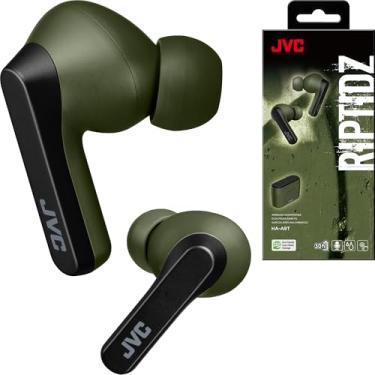 Imagem de JVC RIPTIDZ Fones de ouvido sem fio verdadeiros com operação de sensor de toque, uso de ouvido único, IPX5, Bluetooth 5.1, bateria de longa duração (até 30 horas) - HAA9TG (verde)
