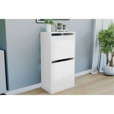 Imagem de Armário Sapateira Quarto Mb 1101 C- 2 Portas Branco - Movelbento