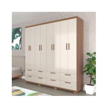 Imagem de Guarda-Roupa Casal Bartira Coimbra 8 Portas 8 Gavetas