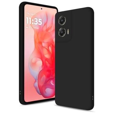 Imagem de Btstring Capa para Motorola Moto G Stylus 5G 2024, capa de silicone macio com proteção de câmera atualizada, capa fina à prova de choque com forro de microfibra antiarranhões, preta