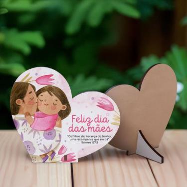 Imagem de Kit 10 Coração MDF Homenagem Especial para o Dia das Mães - Deliquadro