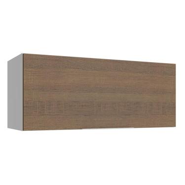 Imagem de Armário Aéreo Madesa Stella 80 cm 1 Porta Basculante - Branco/Rustic