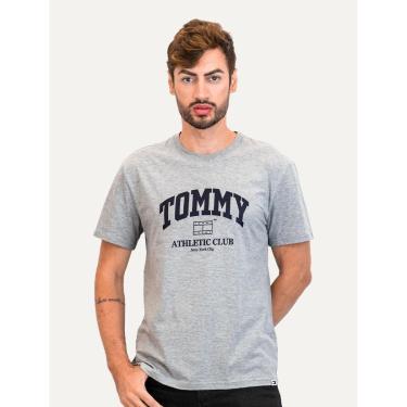 Imagem de Camiseta Tommy Jeans Masculina Regular Athletic Club Cinza Mescla-Masculino