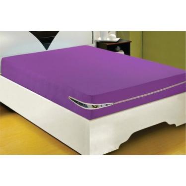 Imagem de Capa De Colchão Malha Gel Queen - Enxovais Realeza, Lilas