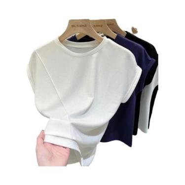 Imagem de Camiseta Feminina Básica de Manga Curta - Preta e Branca - Casual e Ve