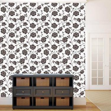 Imagem de Papel de Parede Adesivo - Arabesco e Rosas - 070ppf - Allodi