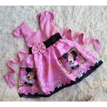 Imagem de Vestido Infantil Temático Simples Realeza Rosa - EDYNHOKIDS, 01 ANO A 