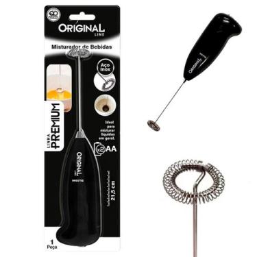 Imagem de Mini Misturador De Bebidas Drink Mini Mixer Pilha Inox - Relet