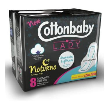 Imagem de Absorvente Cottonbaby Lady Suave Noturno Com Abas 8un