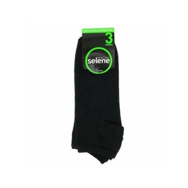 Imagem de Meia Selene Sapatilha 3 Pares 39-43, Preto