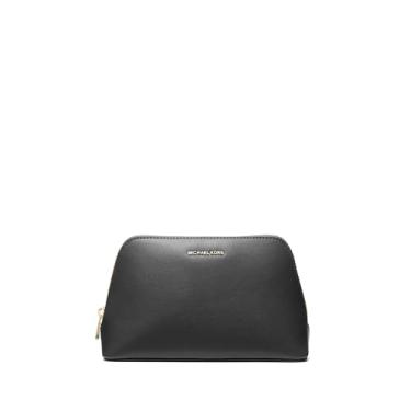 Imagem de Michael Kors Bolsa de viagem média Jet Set, ferragens prateadas/couro Tenera/preta