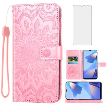 Imagem de Asuwish Capa de telefone para Samsung Galaxy A16 5G/4G carteira com protetor de tela de vidro temperado e couro de girassol capa flip fina suporte para cartão acessórios de celular A 16 16A SM-A166U