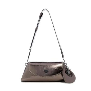 Imagem de GUESS Bolena Bolsa de ombro com aba, estanho, One Size, Bolena Bolsa de ombro com aba